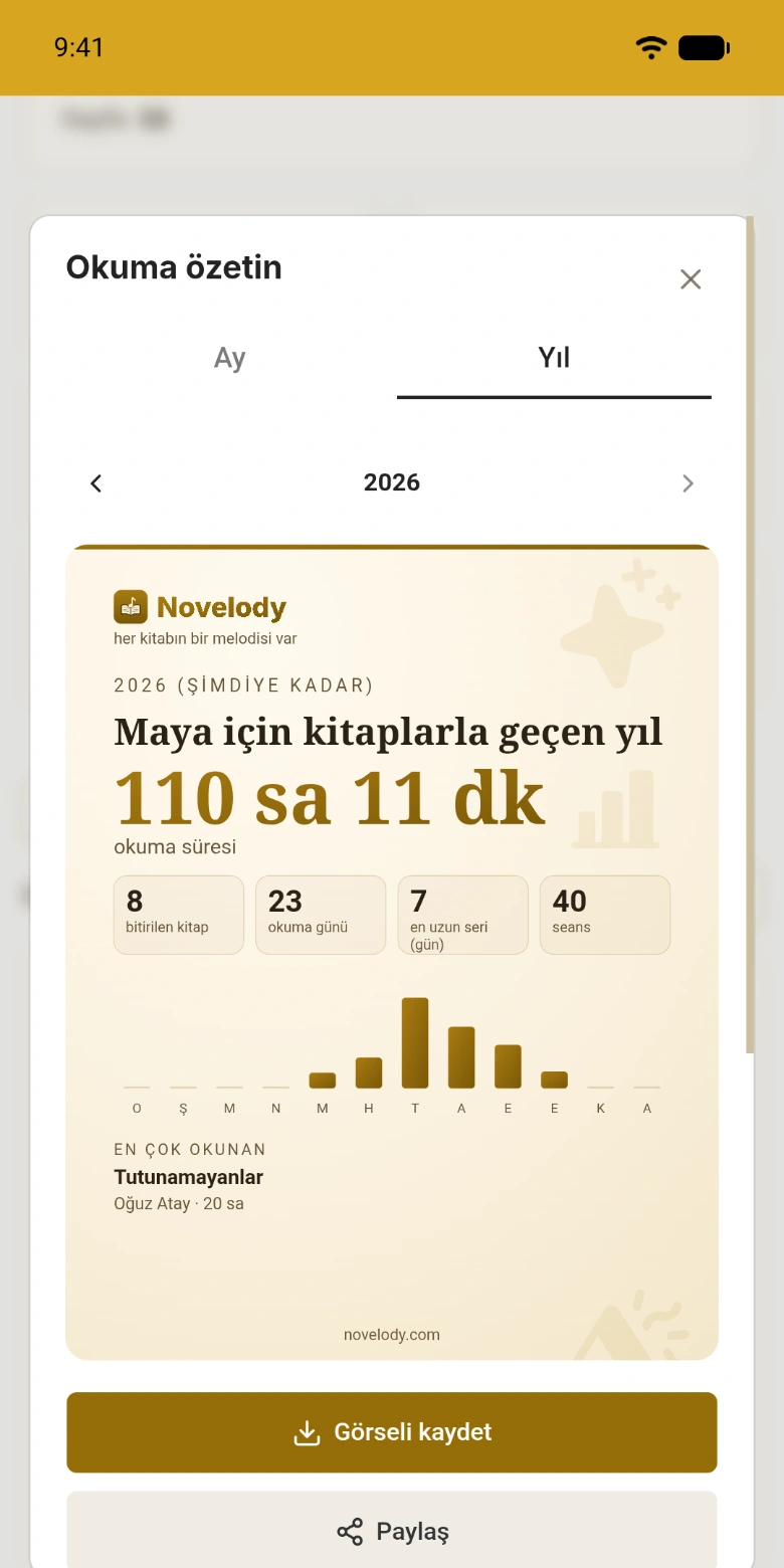 Görsel olarak bir yıllık okuma